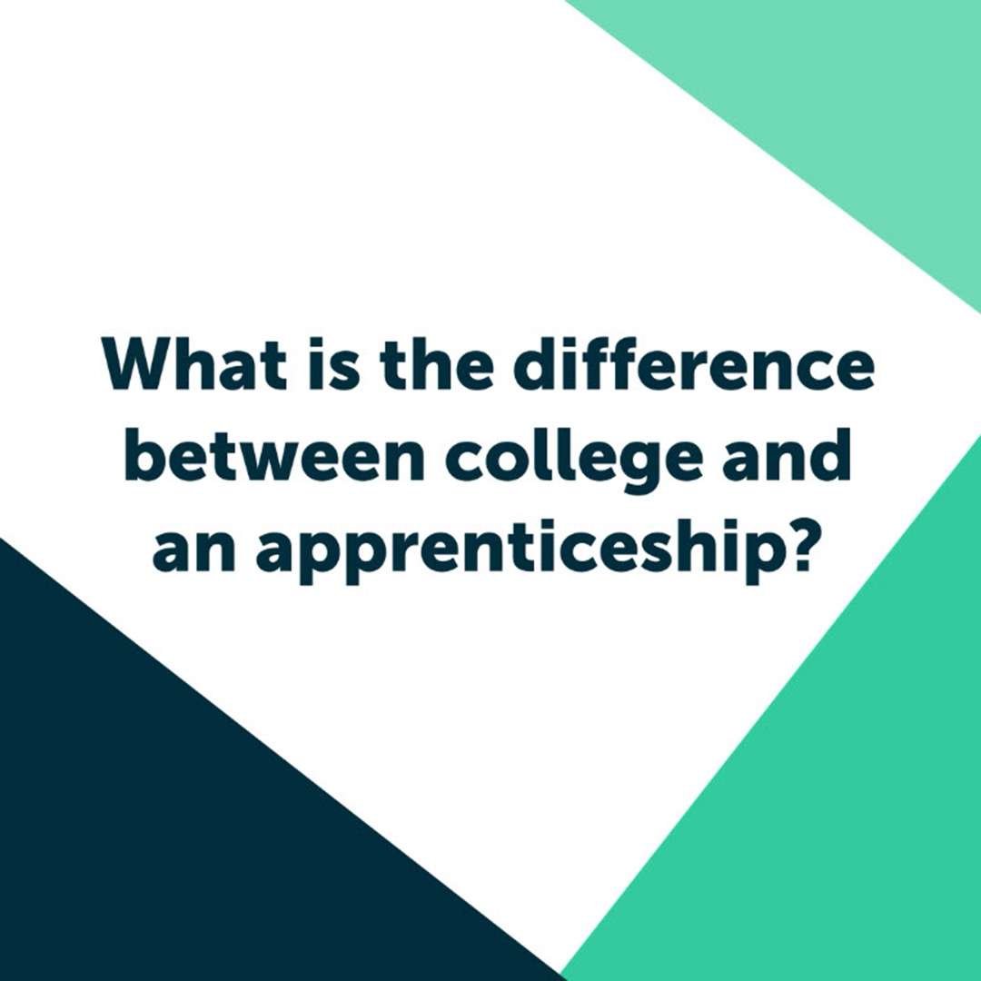 What is the difference between college and an apprenticeship-instagram-post